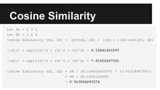 Cosine Similarity
 
