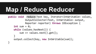 Map / Reduce Reducer
 