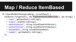 Map / Reduce ItemBased
 