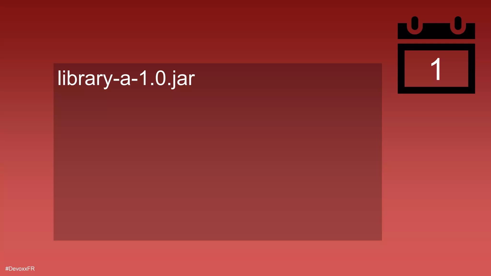 #DevoxxFR
1library-a-1.0.jar
 
