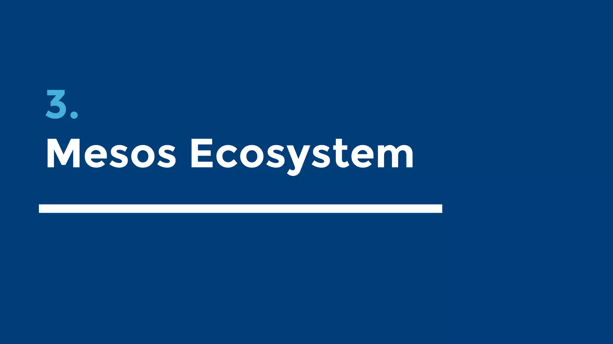 3.
Mesos Ecosystem
 