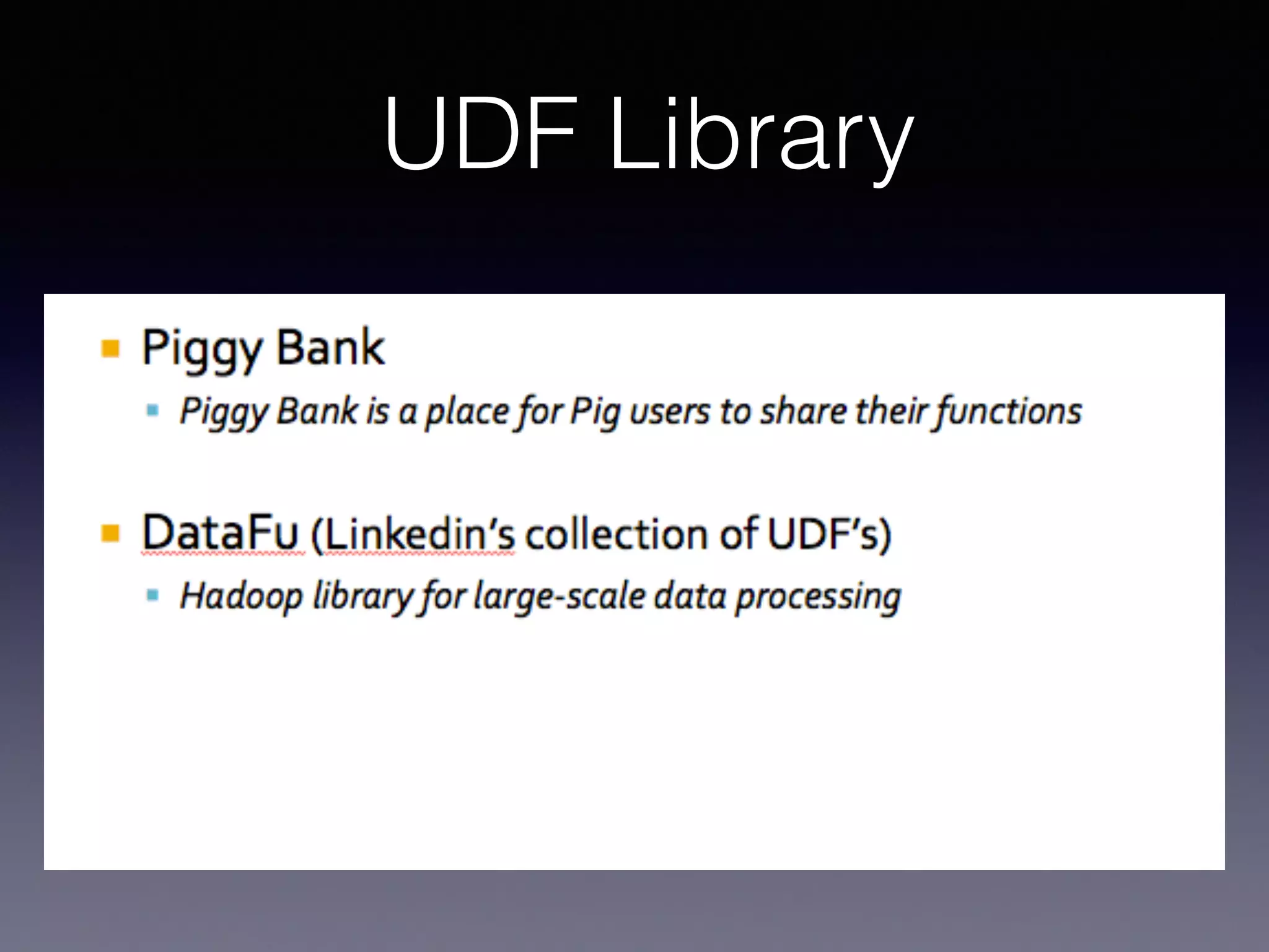 UDF Library
 