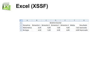 Excel (XSSF)
 