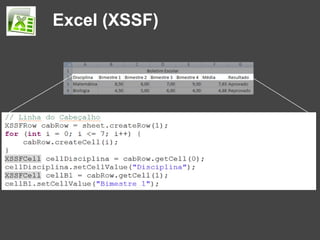 Excel (XSSF)
 