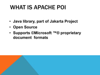 Apache poi | PPT