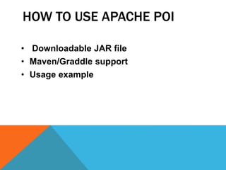 Apache poi | PPTX