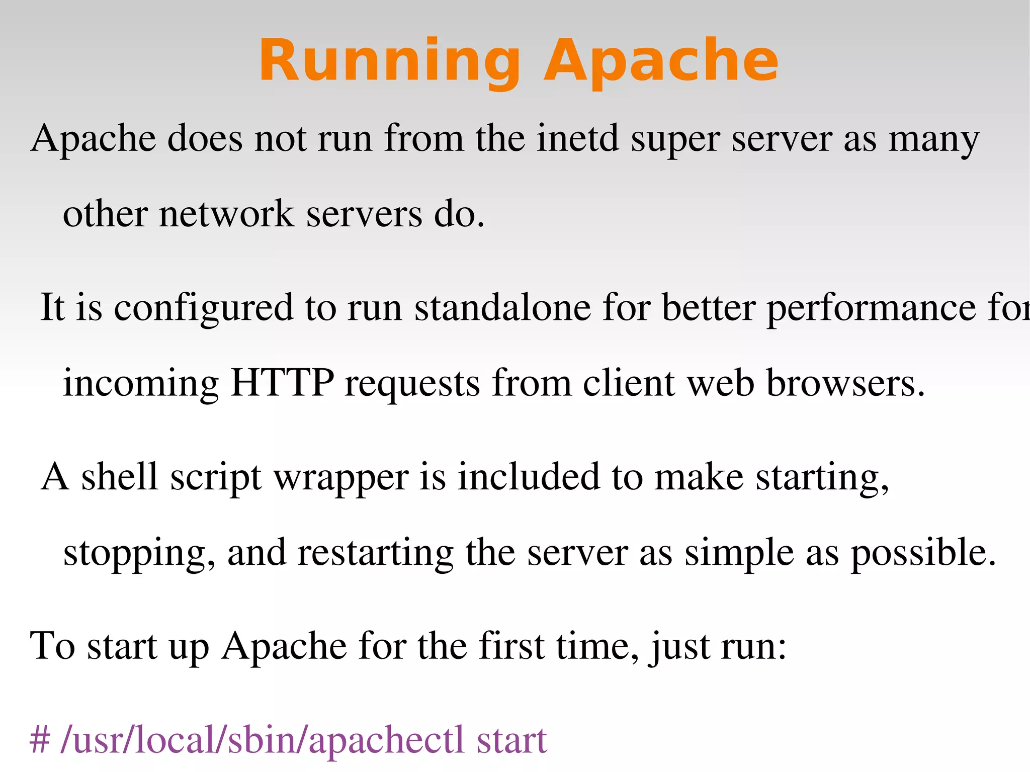 The definition of HTTP is a technical specification of a network protocol that software must implement. 