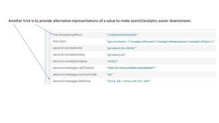 Another trick is to provide alternative representations of a value to make search/analytics easier downstream.
 