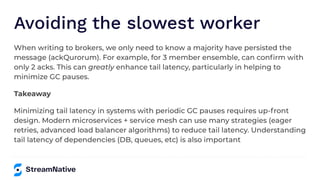 Avoiding the slowest worker
Takeaway
 