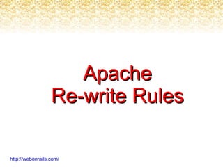 Apache Re-write Rules 