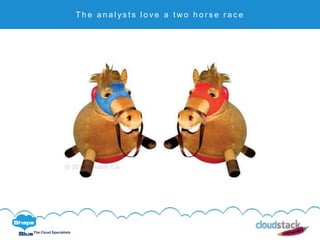 C l i c k t o e d i t
The Cloud Specialists
T h e a n a l y s t s l o v e a t w o h o r s e r a c e
 