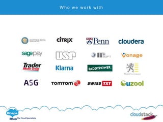 C l i c k t o e d i t
The Cloud Specialists
S h a p e B l u e c u s t o m e r s
W h o w e w o r k w i t h
 
