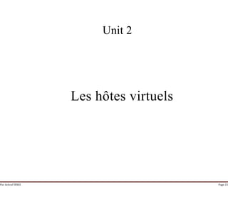 Par Achraf SFAXI Page 21
Unit 2
Les hôtes virtuels
 
