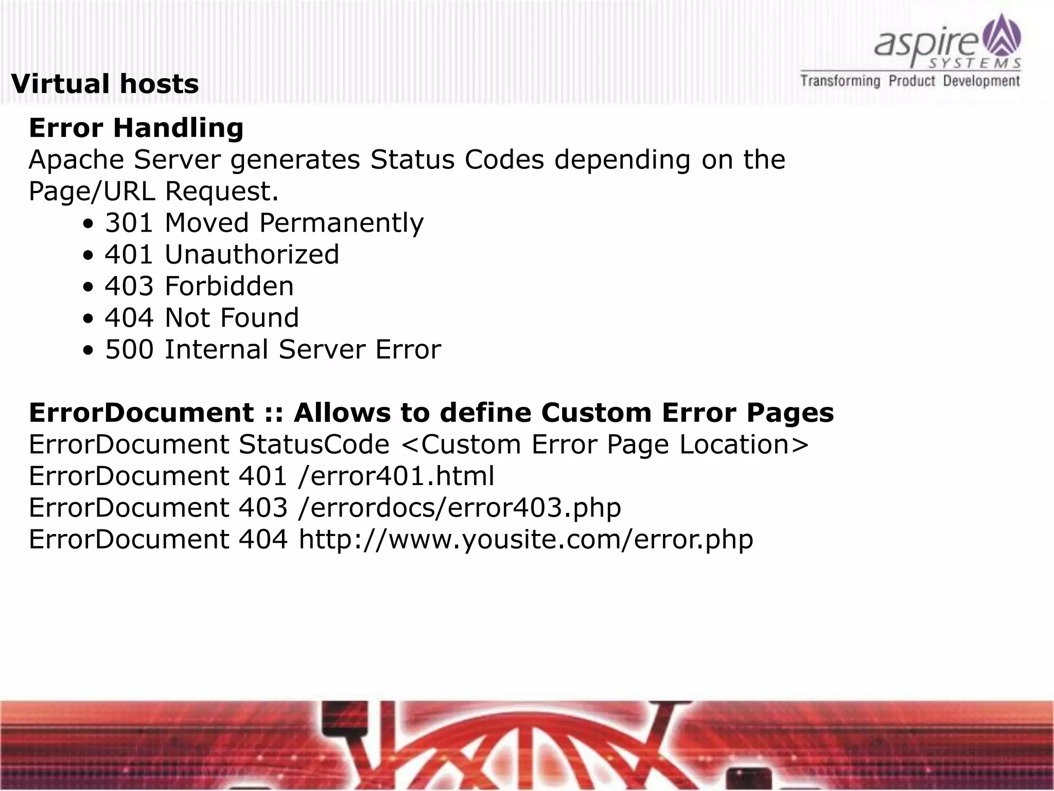 Apache server configuration & optimization | PPT