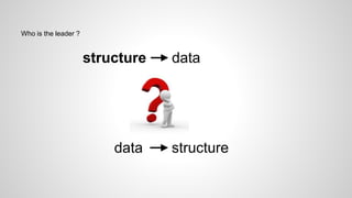 structure
data
Who is the leader ?
structure
data
 