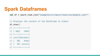 Spark Dataframes
 
