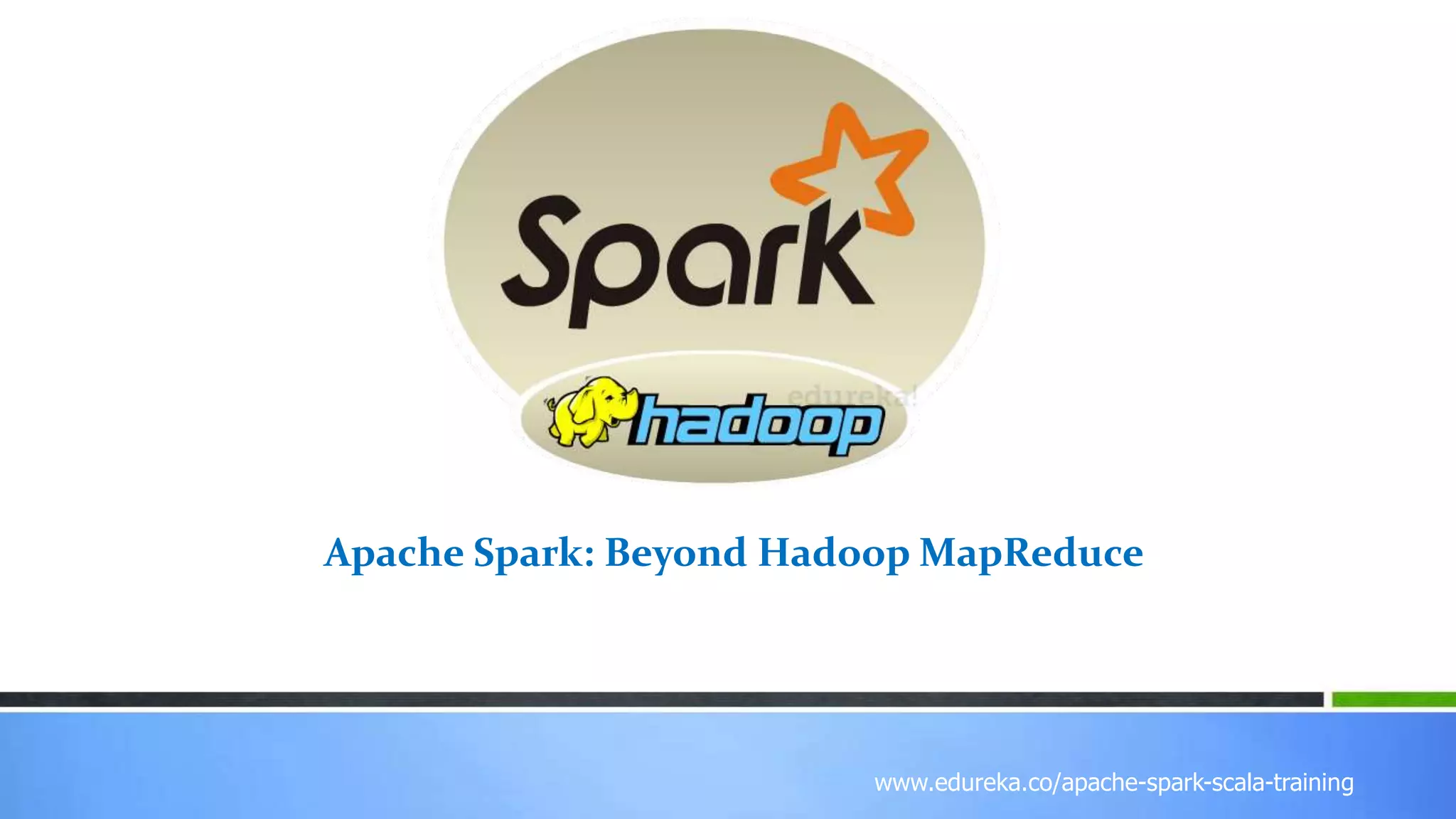 www.edureka.co/r-for-analytics
www.edureka.co/apache-spark-scala-training
Apache Spark: Beyond Hadoop MapReduce
 
