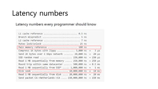 Latency numbers
 