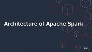 © 2022, Amazon Web Services, Inc. or its Affiliates.
Architecture of Apache Spark
 