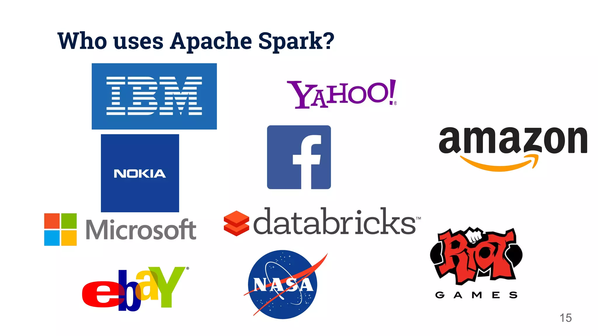 Who uses Apache Spark? 15 