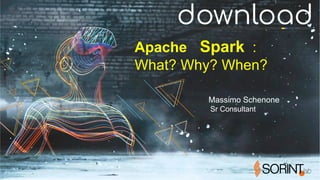 Apache Spark :
What? Why? When?
Massimo Schenone
Sr Consultant
 