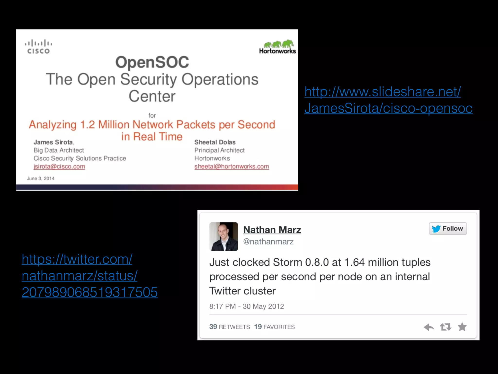 Performance
“The main reason cited by Tathagata for Spark's
performance gain over Storm is the aggregation of
small records that occurs through the mechanics
of RDDs.”
http://www.cs.duke.edu/~kmoses/cps516/dstream.html
In other words: Micro-Batching
 