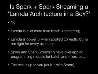 Netty Transport
• Introduced in Apache Storm
0.9.0
• Faster, pure Java alternative
for 0MQ
• Yahoo! Engineering
announcement: 
http://yahooeng.tumblr.com/post/
64758709722/making-storm-ﬂy-
with-netty
• Performance Test Code: 
https://github.com/yahoo/storm-
perf-test
Netty
0mq
 