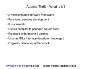 An introduction to Apache Thrift | PPT