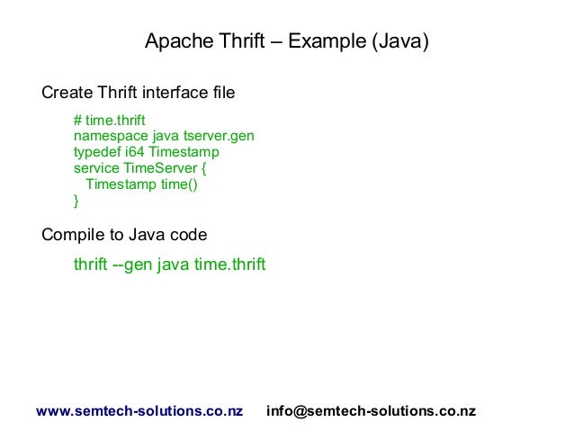 An introduction to Apache Thrift