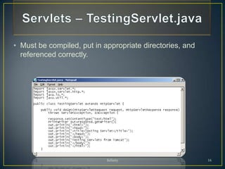• Must be compiled, put in appropriate directories, and
  referenced correctly.




                            Infinity                      16
 