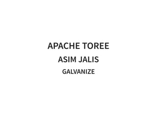 APACHE TOREE
ASIM JALIS
GALVANIZE
 