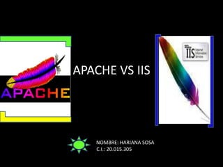 APACHE VS IIS NNOMBRE: HARIANA SOSA    C.I.: 20.015.305 