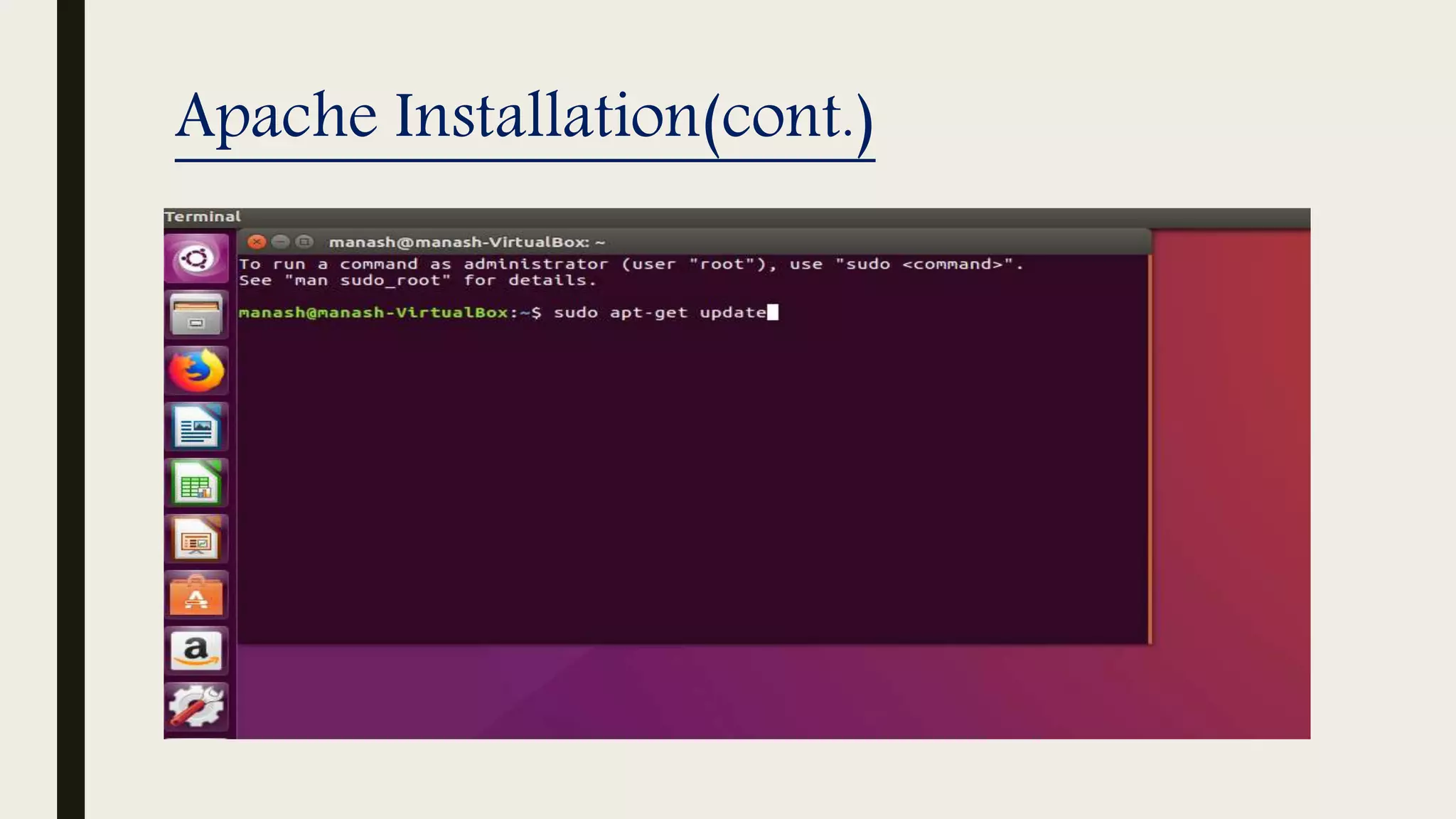 Apache Installation(cont.)
 