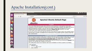 Apache Installation(cont.)
 
