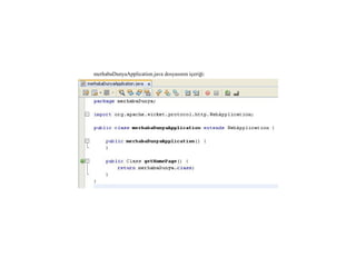 Apache Wicket Framework Merhaba Dunya