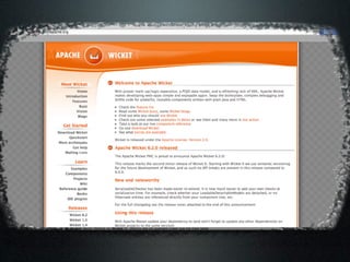 Apache Wicket - Desenvolvimento WEB orientado a componentes | PDF