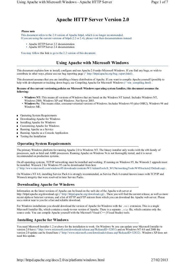 Apache 2.2 Download Msi Apache 2.2 Download Msi
