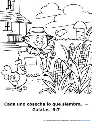 cosecha para colorear