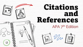 Citations
and
References
APA 7th Edition
 