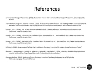 How do we cite?Refer to APA resources to determine citation style.Publication Manual of the American Psychological Association6th ed., second printingAvailable at all OC Library campuses; Call no. BF 76.7 .P83 2009 OC Library APA style guide webpage PDF and HTML versions of most common APA examples