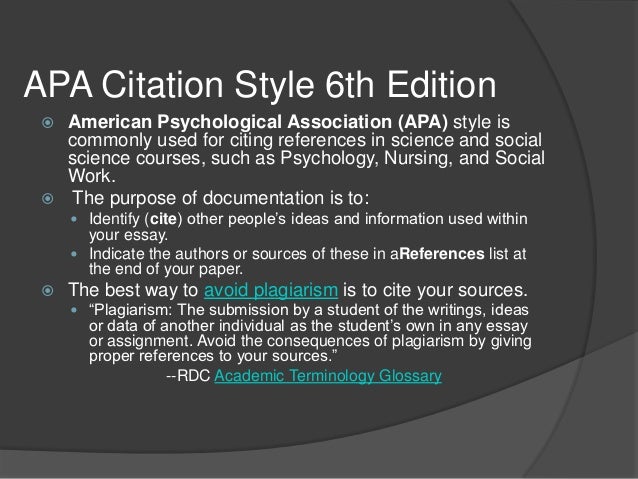 Citation Help for APA, 6th Edition: Home