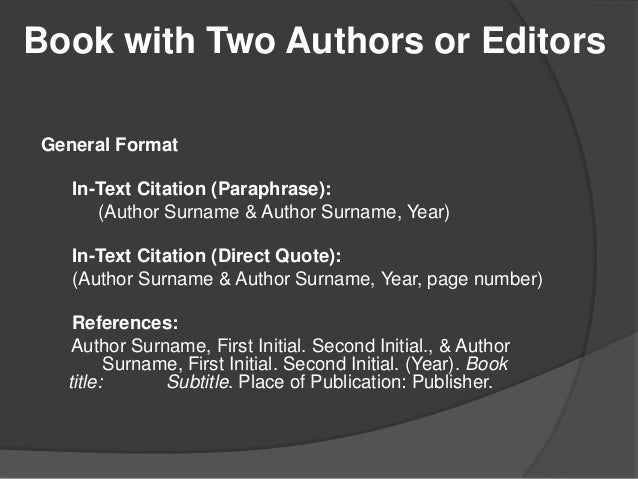 book with two authors example