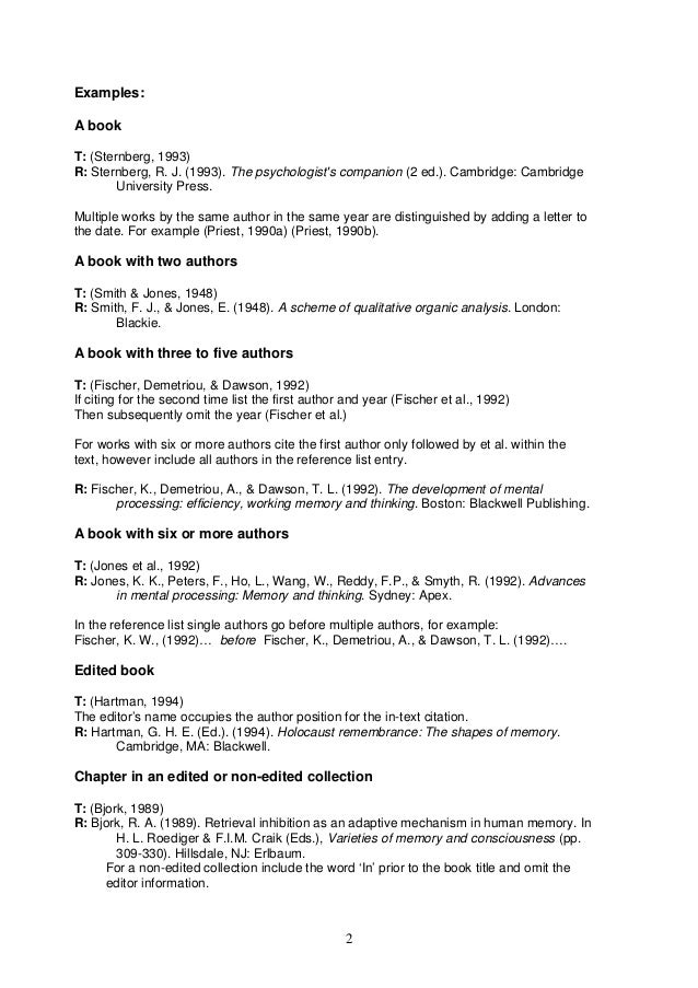 Apa citation system