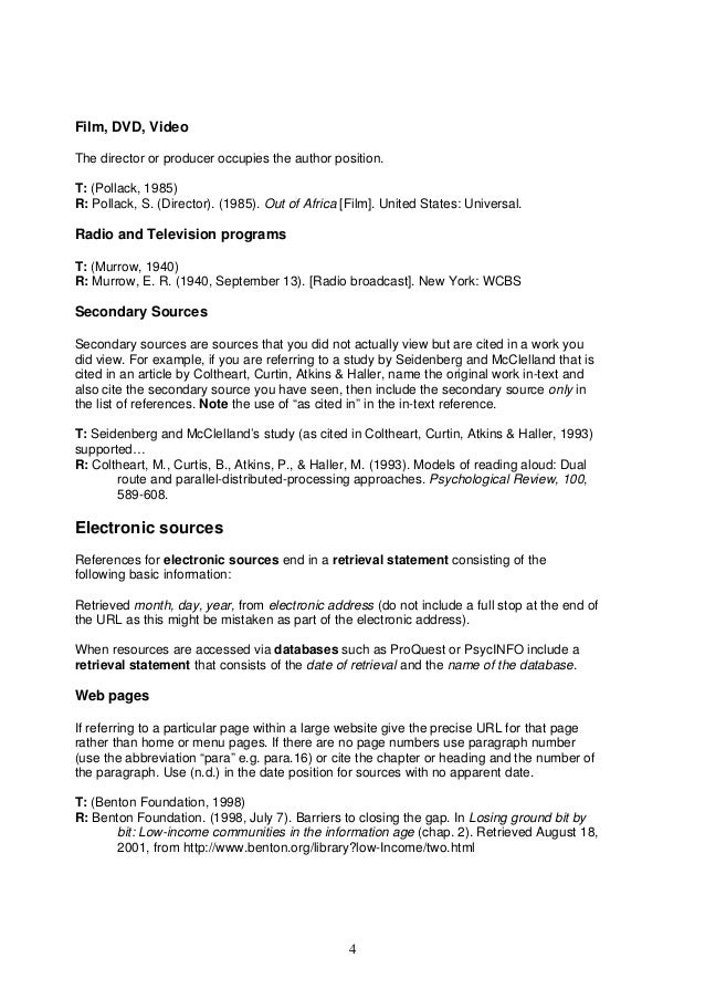 Apa citation system