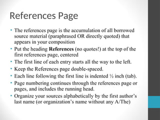 Comprehensive Guide to APA Style Citing and Referencing Techniques | PPT