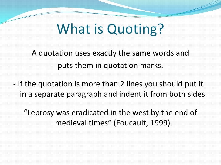 Apa citing, paraphrasing and quoting presentation