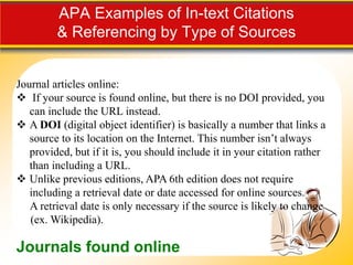 AMERICAN PSYCHOLOGICAL ASSOCIATION REFERENCING STYLE & CITATION | PPT