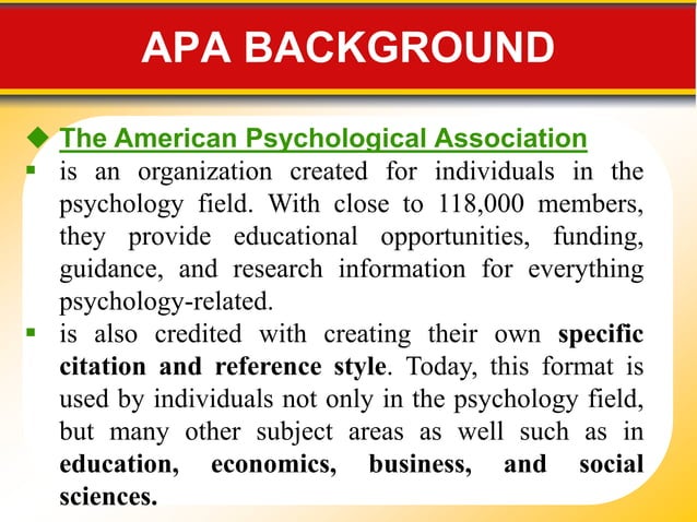 AMERICAN PSYCHOLOGICAL ASSOCIATION APA CITATION STYLE EXAMPLE visual data 5