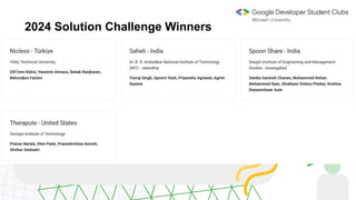 2024 Solution Challenge Winners
 
