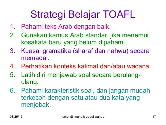 41+ Contoh soal toafl uin jakarta info